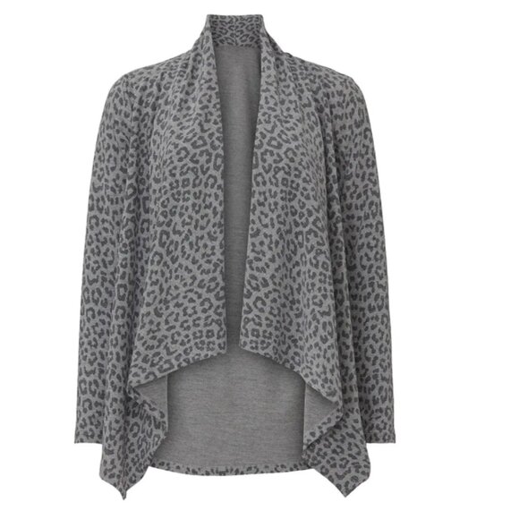 XS - B Collection by Bobeau - French Terry Drape Cardigan Animal Print $68 msrp - Picture 10 of 10